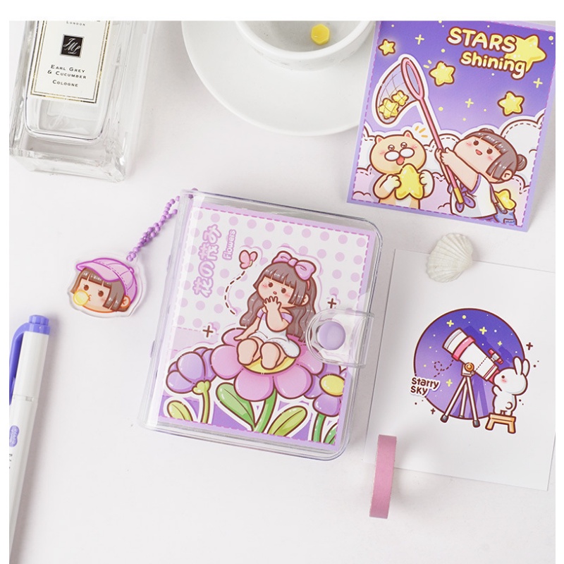 Sổ Tay Ghi Chú mini Bìa Rời Họa Tiết Dễ Thương Dành Cho Học Sinh