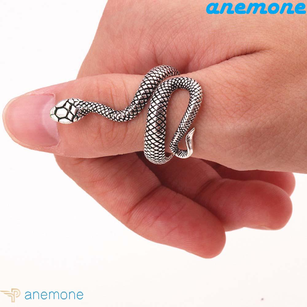 Nhẫn Nữ Chất Liệu Hợp Kim Hình Rắn Phong Cách Gothic