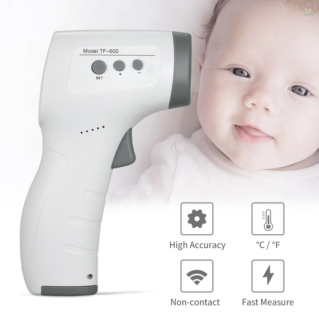 Nhiệt Kế Hồng Ngoại Kỹ Thuật Số Không Tiếp Xúc IR Màn Hình LCD Dành Cho Trẻ Em Và Người Lớn