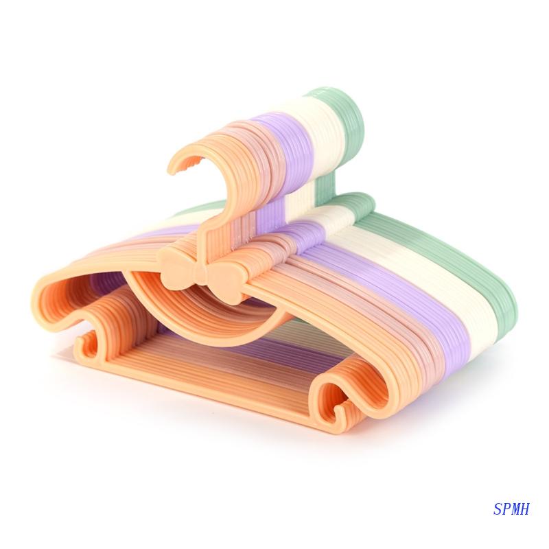 Set 10 Móc Treo Quần Áo Em Bé Tiết Kiệm Không Gian Hình Nơ Dễ Thương