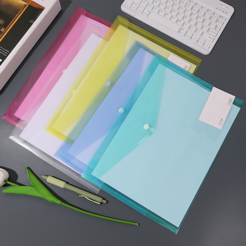 Túi Đựng Tài Liệu Khổ A4 Bằng Nhựa PVC Trong Suốt Dày Dặn Chống Thấm Nước Chất Lượng Cao