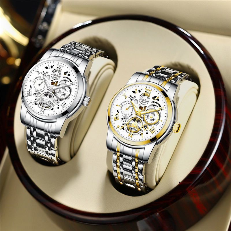 Đồng hồ tự động nam hợp thời trang Thụy Sĩ lịch đẹp mắt đồng hồ cơ thép không gỉ chống thấm nước