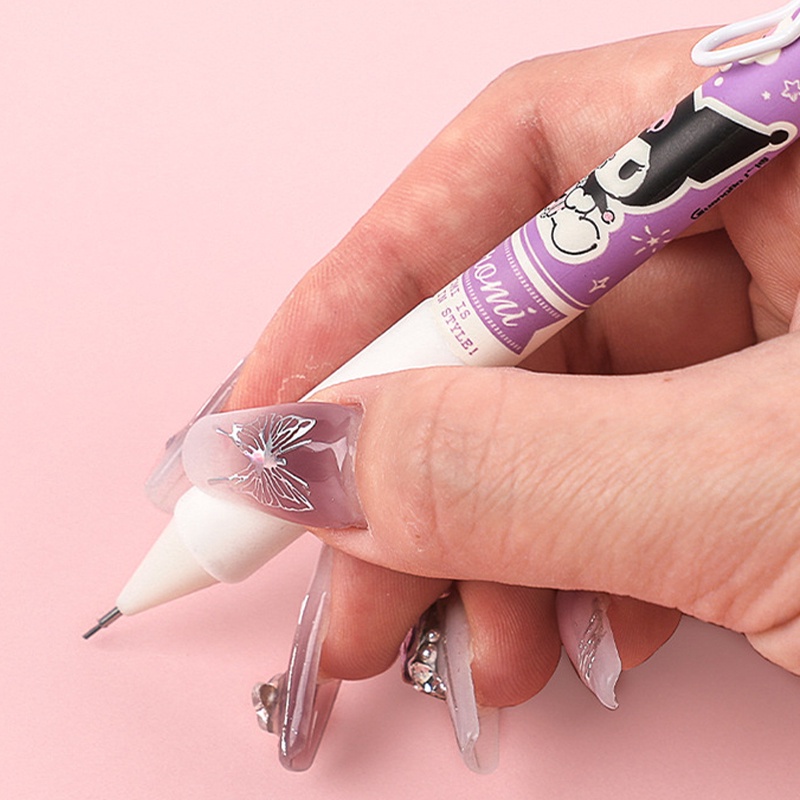 Bút Chì Vẽ Kulomi 0.5mm Tự Động 0.5mm Màu Tím In Họa Tiết Hoạt Hình Dễ Thương Cho Bé