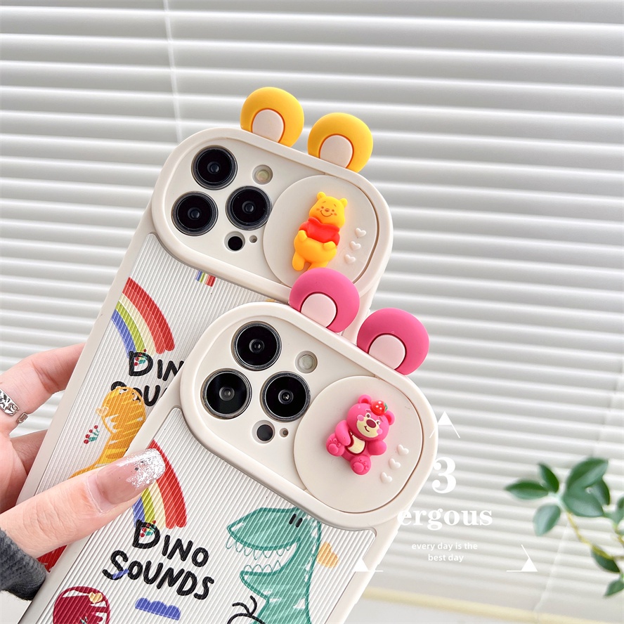 Ốp Điện Thoại TPU Mềm Hình Gấu Pooh 3D Dễ Thương Cho IPhone 14 13 12 11 Pro Max