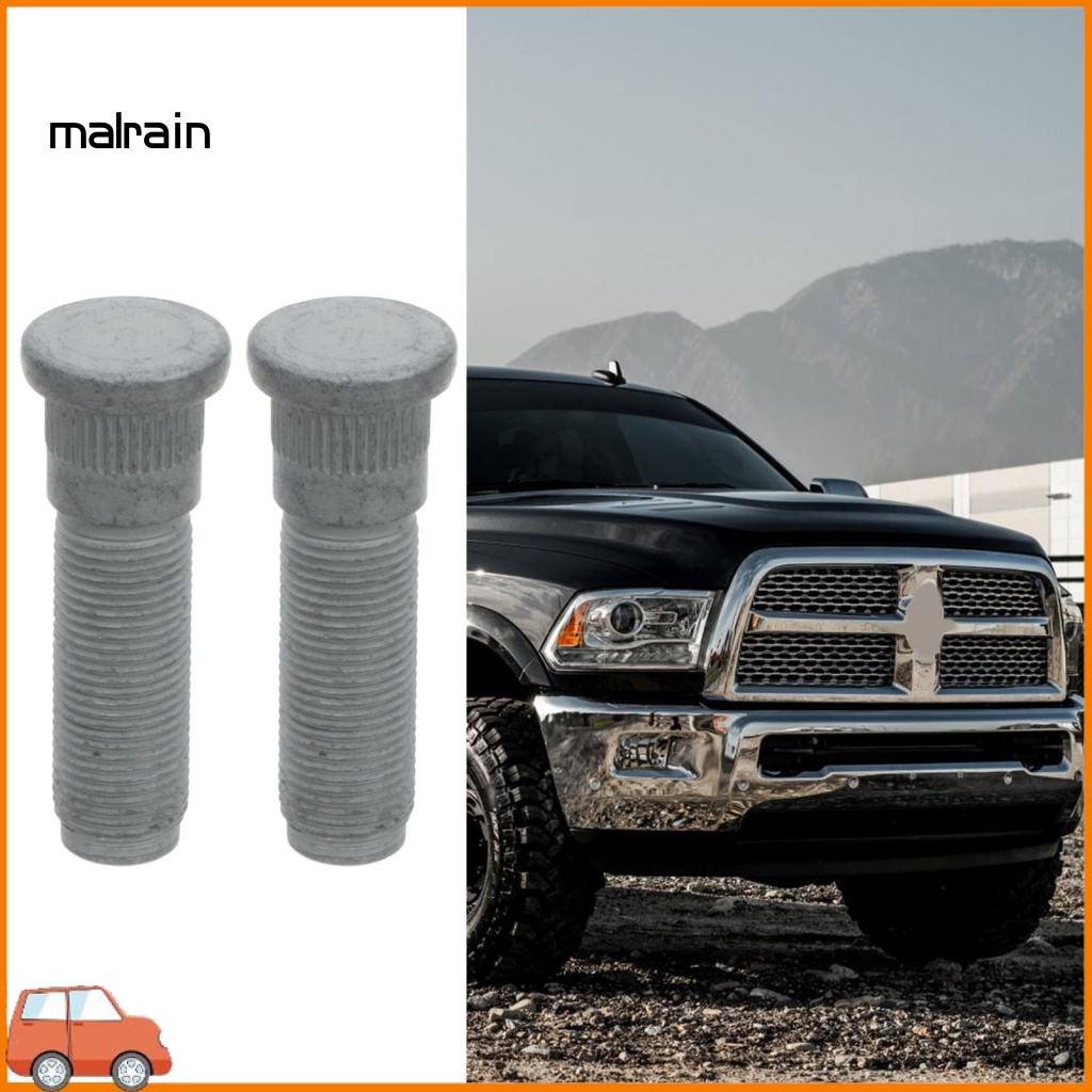 Set 2 Đinh Tán Bánh Xe Màu Xám Chuyên Dụng 06509866Bộ Phụ Kiện Trục Bánh Xe Trước / Sau Cho Dodge Ram 2500 3500 2012-2018