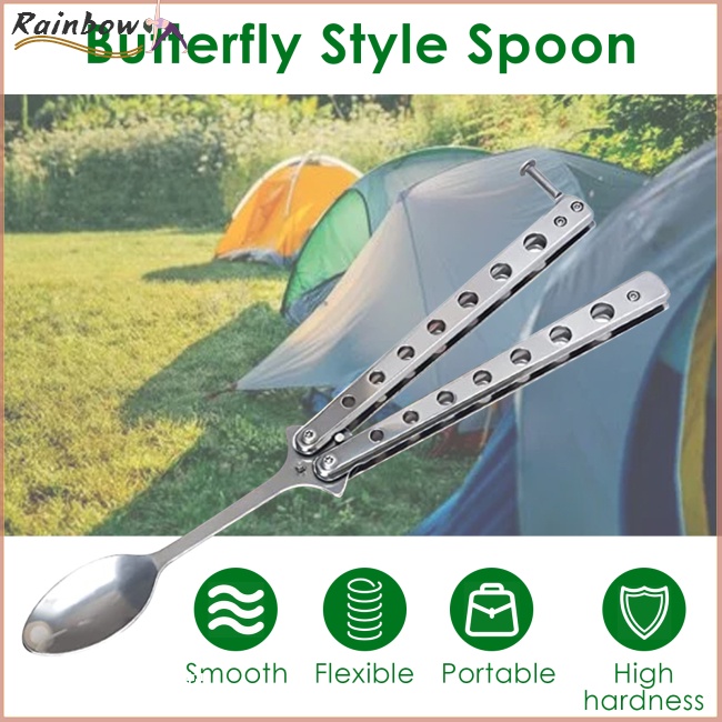 Bộ 2 Muỗng Nĩa Bằng Thép Không Gỉ Có Thể Gấp Gọn Tiện Dụng