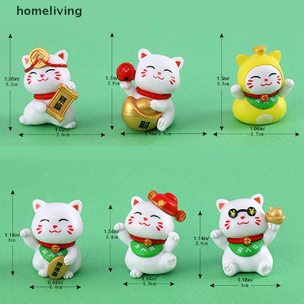 1 Chú Mèo May Mắn Bằng Nhựa Dễ Thương Trang Trí Tiểu Cảnh