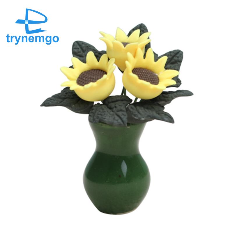 1 Bình Hoa Bằng Gốm 1 / 12 Dùng Trang Trí Nhà Búp Bê