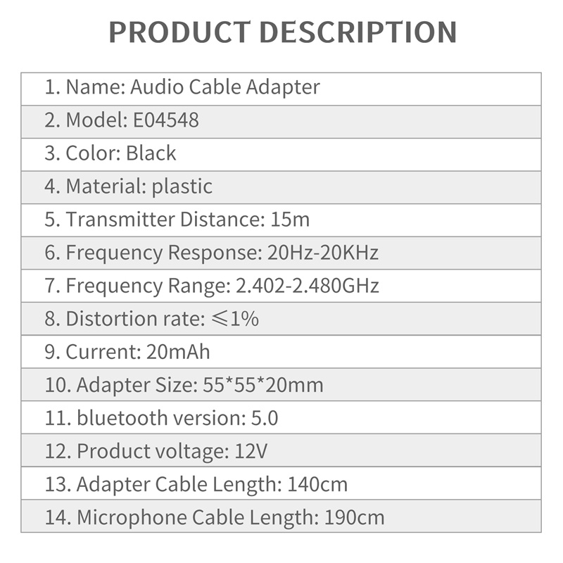 Âm thanh HIFI trên ô tô Mô-đun Bluetooth 5.0 AUX Bộ chuyển đổi cáp micrô Radio Âm thanh nổi cho Citroen C2 Peugeot 307 408 807 1007