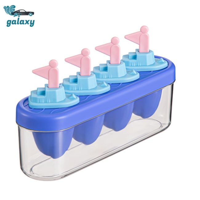 Khuôn Làm Kem Que galaxy Tại Nhà Dễ Tháo Lắp Kèm 4 Que Kem Có Thể Tái Sử Dụng