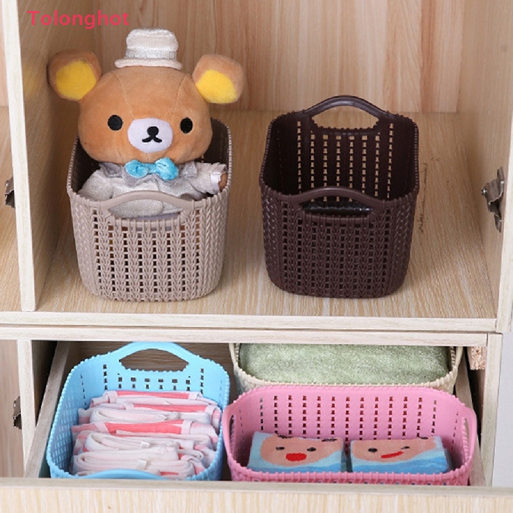 Giỏ Đựng Đồ Dùng Bằng Nhựa Thiết Kế Đục Lỗ Để Bàn Tiện Dụng