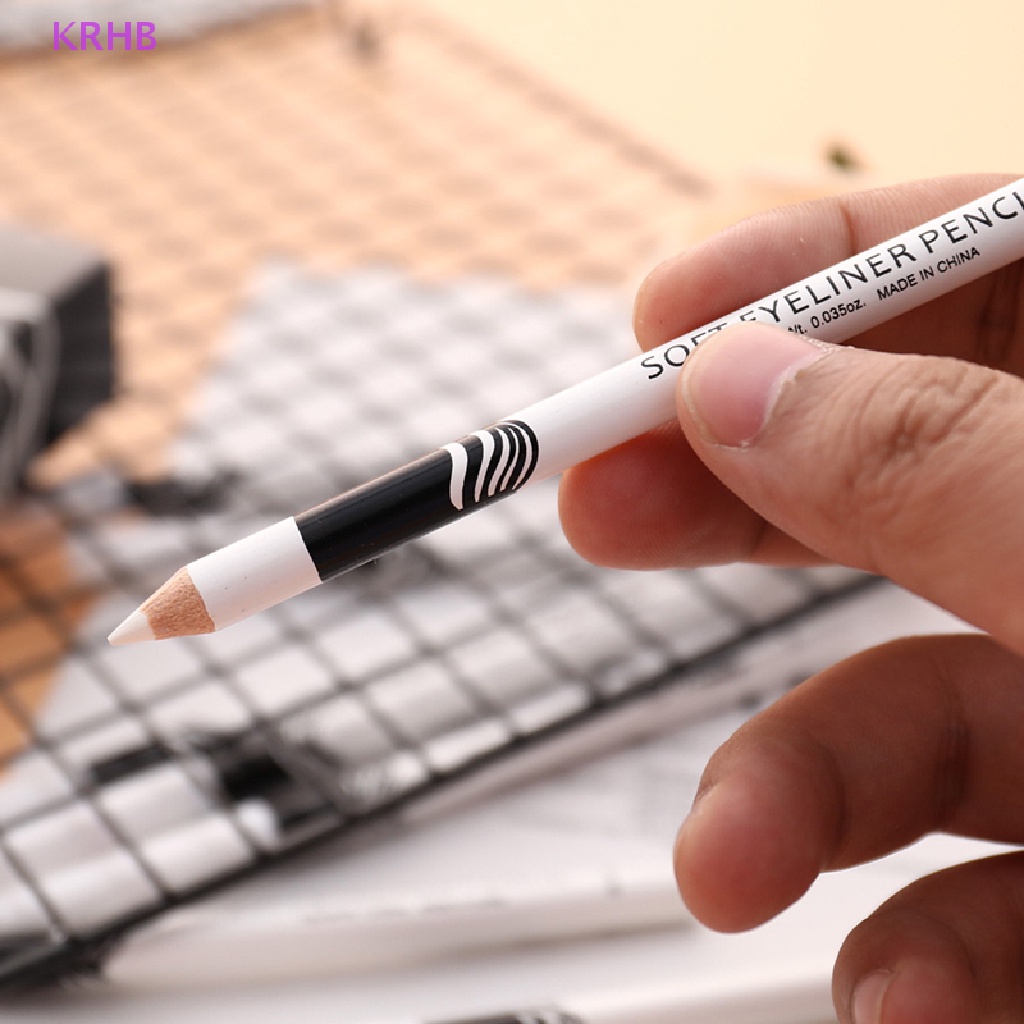 Set 12 Bút Kẻ Mắt Màu Trắng Mềm Mượt Chống Thấm Nước Độc Đáo