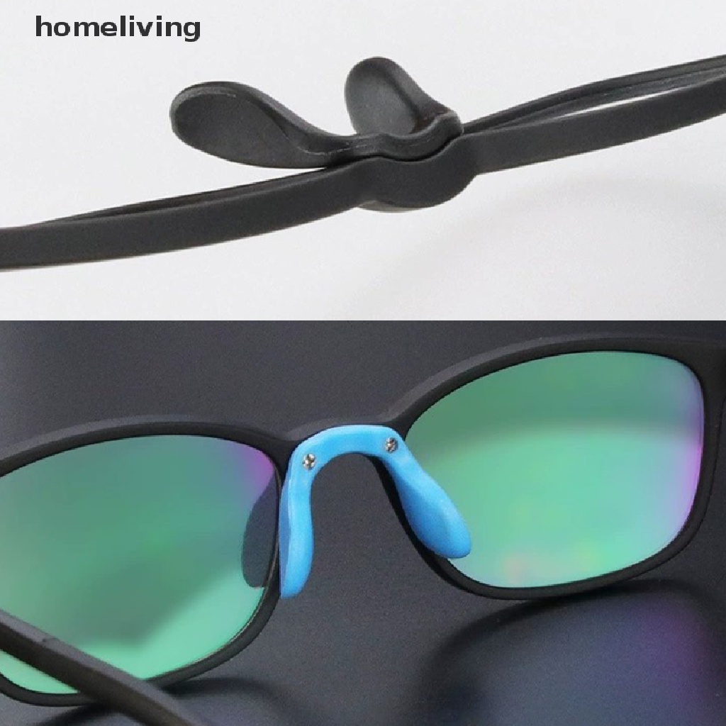 Bộ 2 Miếng Đệm Mũi Bằng Silicon Mềm Trong Mờ Chống Trượt Nhiều Kiểu Dáng Tùy Chọn Cho Trẻ Em Trên Mắt Kính