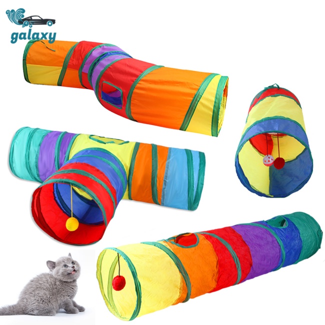 Galaxy Đường Hầm Đồ Chơi Nhiều Màu Sắc Cho Thú Cưng