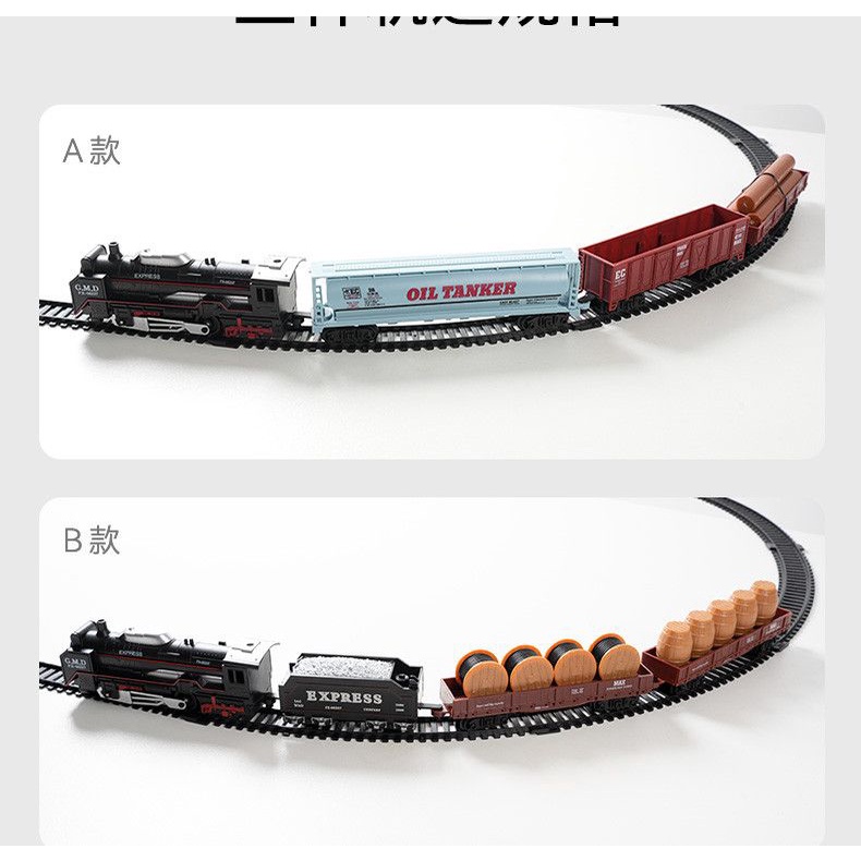 Mô Hình Đồ Chơi Đường Ray Xe Lửa Hơi Nước Kiểu Retro Dùng Làm Quà Tặng Sinh Nhật