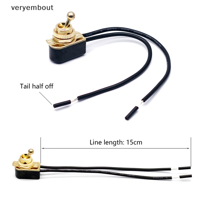 Công Tắc Gạt Điện Tiêu Chuẩn Có Dây Cáp MT-2021 SPST AC 250V 6A On / Off