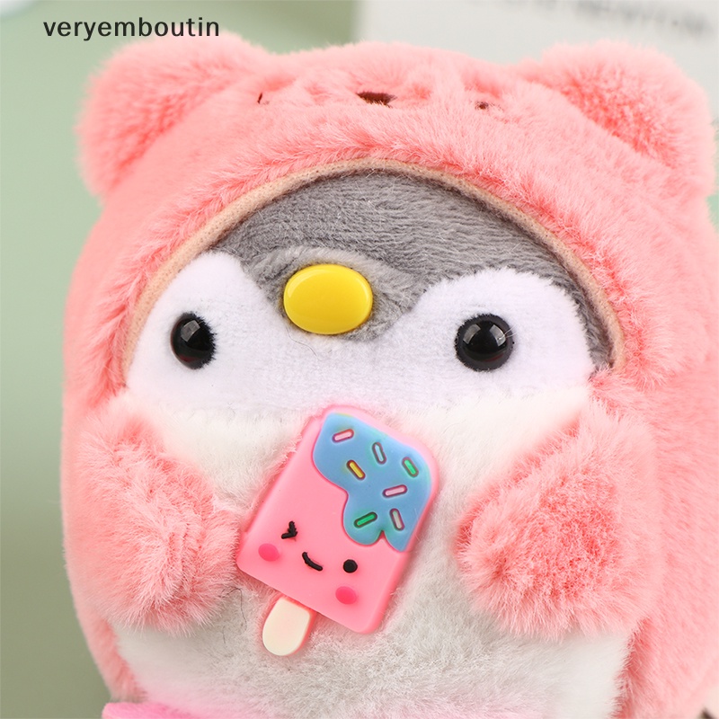 1 Móc Khóa Hình Chim Cánh Cụt Nhồi Bông 10cm Dễ Thương