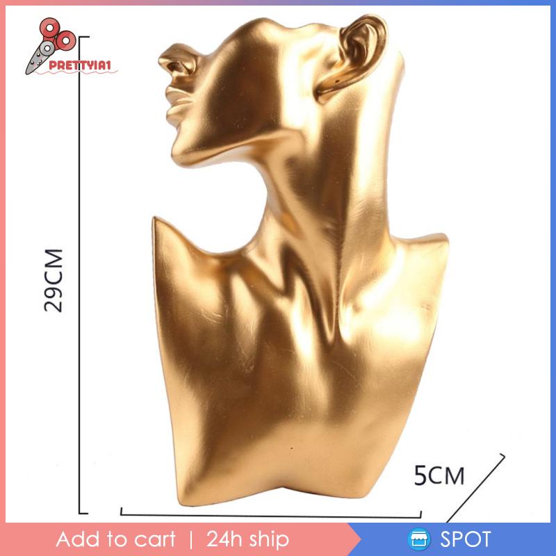 [Prettyia1] Giá Đỡ Trưng Bày Trang Sức Bằng Nhựa Resin Màu Đen Size L