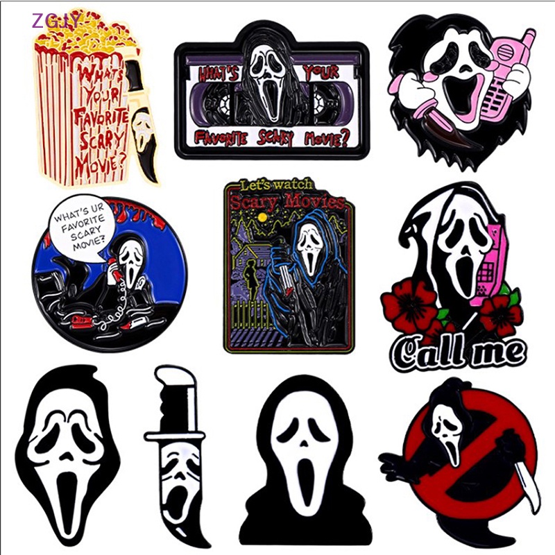 Ghim Cài Áo Hình Đầu Lâu Bằng Hợp Kim Tráng Men Phong Cách Punk Vui Nhộn Mới