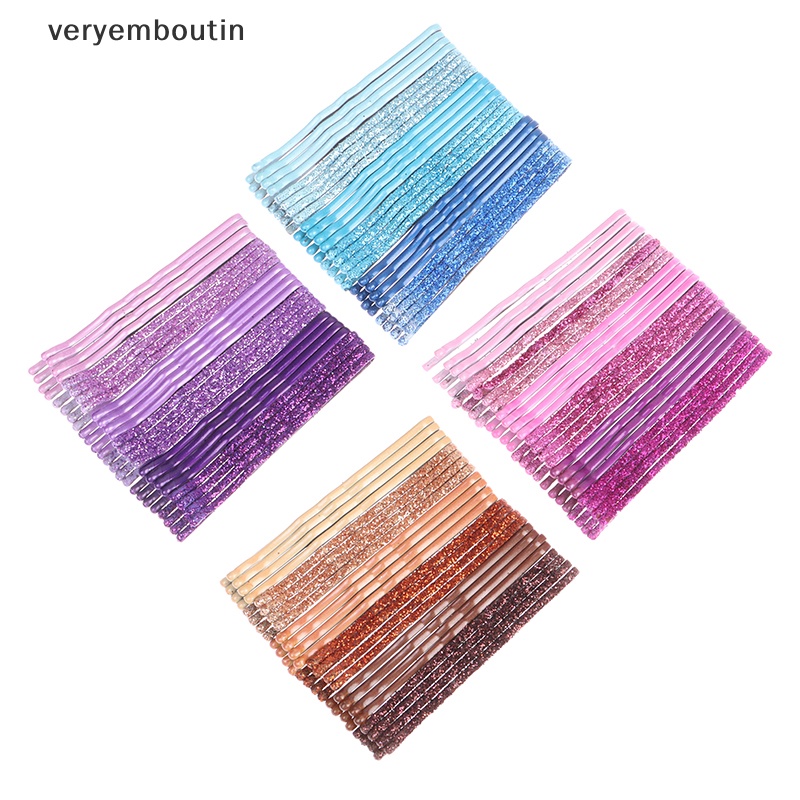 Set 24 Kẹp Tóc Kim Loại Gợn Sóng Thời Trang