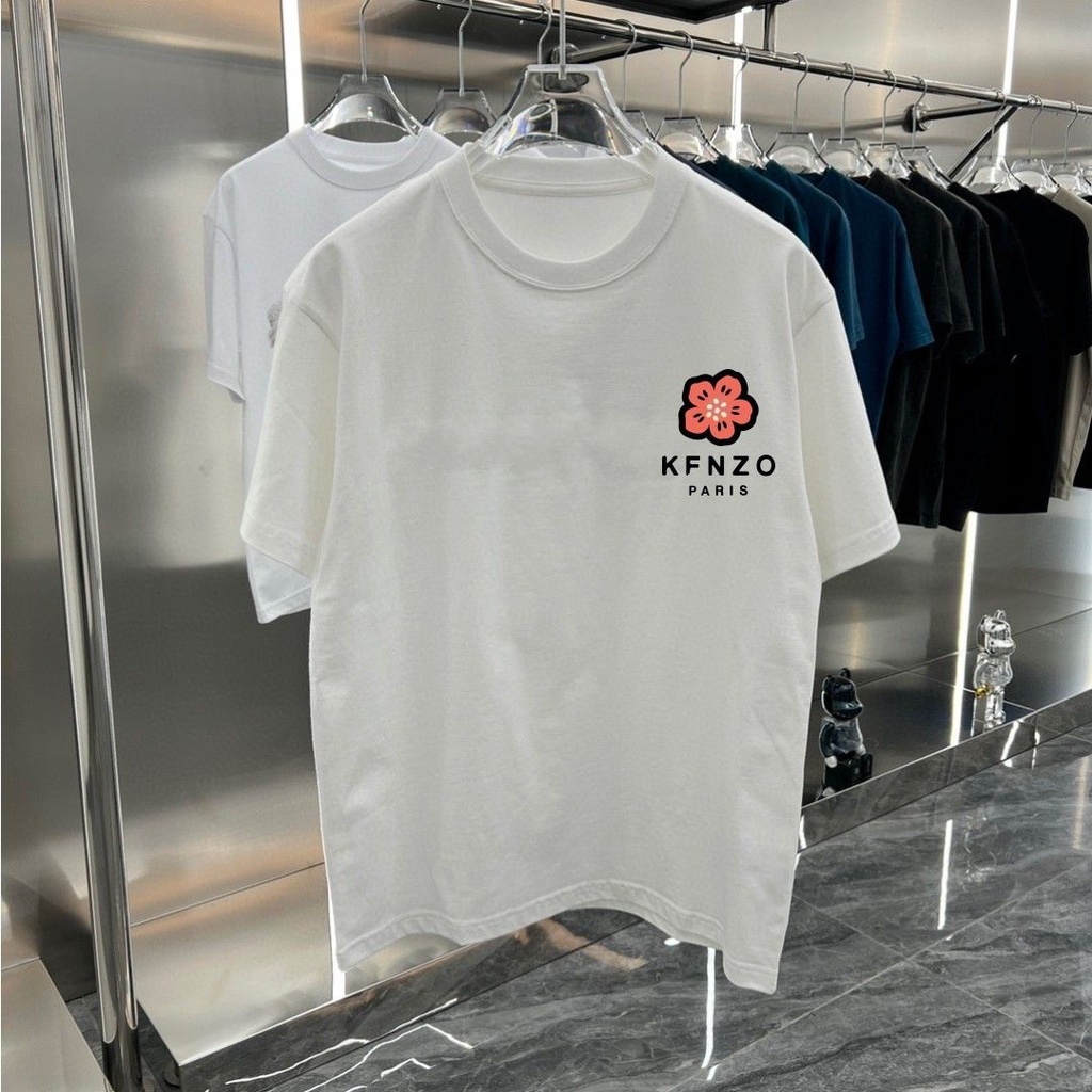Áo Thun Cổ Tròn Dáng Rộng In Hình Hoa KENZO Thời Trang 2023 Cho Cặp Đôi