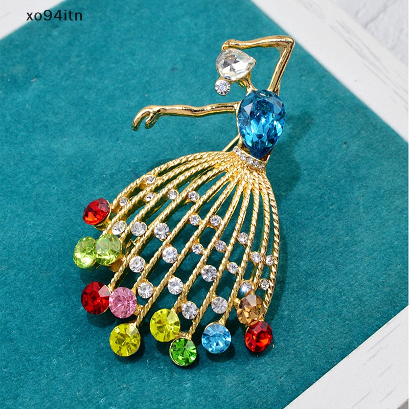 Ghim Cài Áo Hình Vũ Công Ballet Đính Đá Nhiều Màu Dễ Thương