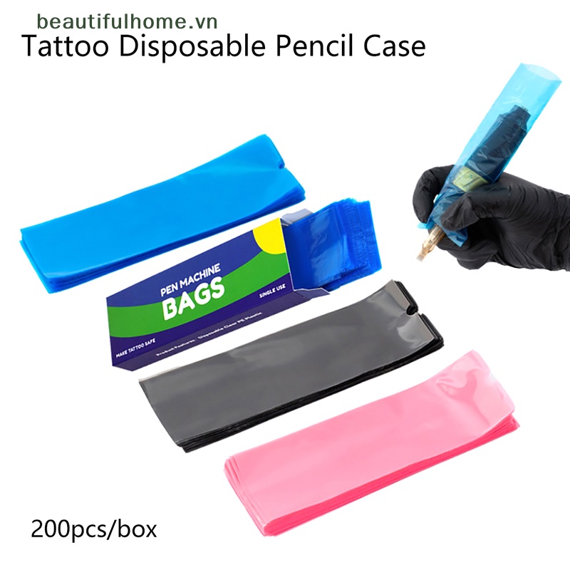Bộ 200 Túi Lọc Dùng Một Lần Cho Máy Xăm Hình Tiện Dụng