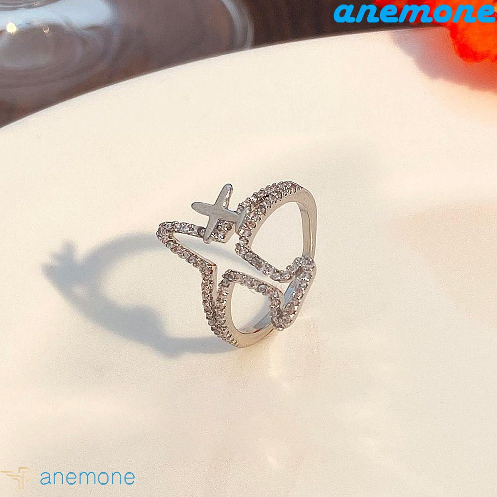 Nhẫn Hở Hình Máy Bay Bằng Đồng Phong Cách Vintage Sang Trọng