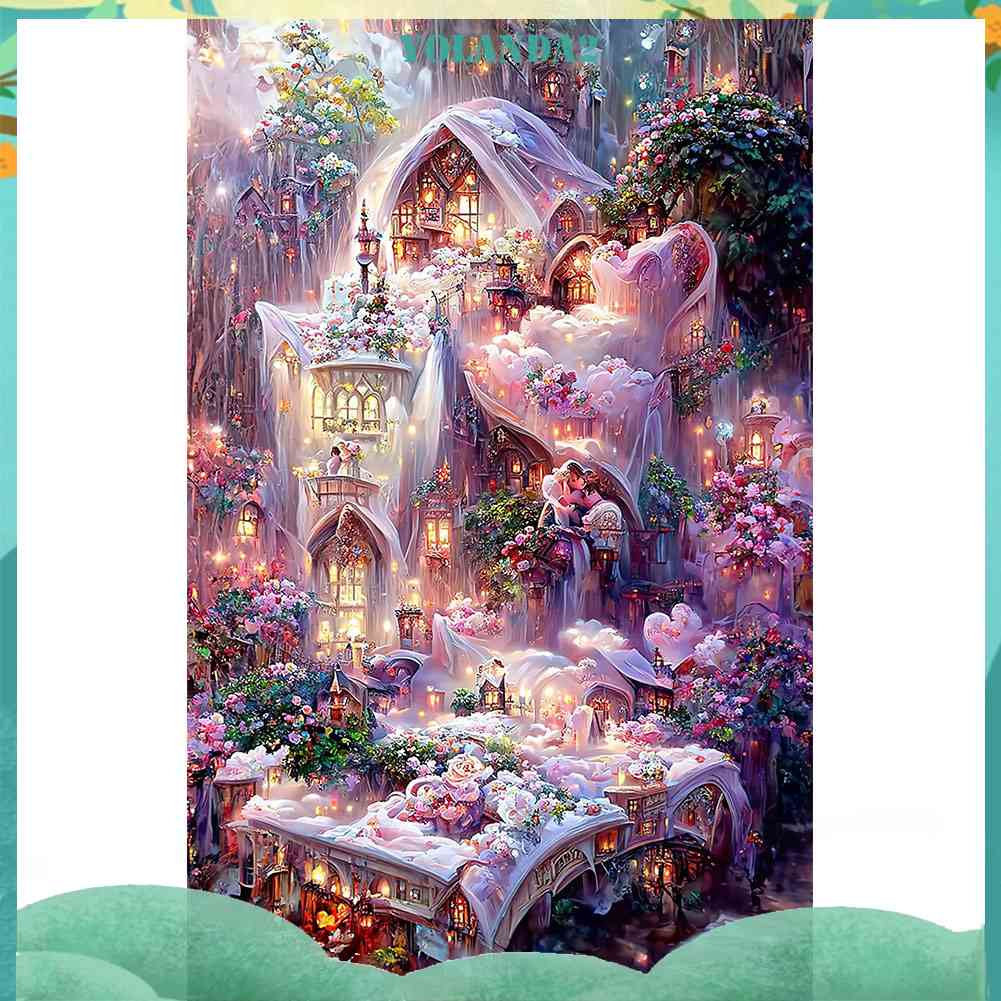 Bộ Tranh Đính Đá 5D Toàn Diện Họa Tiết Hoa Hồng Độc Đáo Trang Trí Nhà Cửa