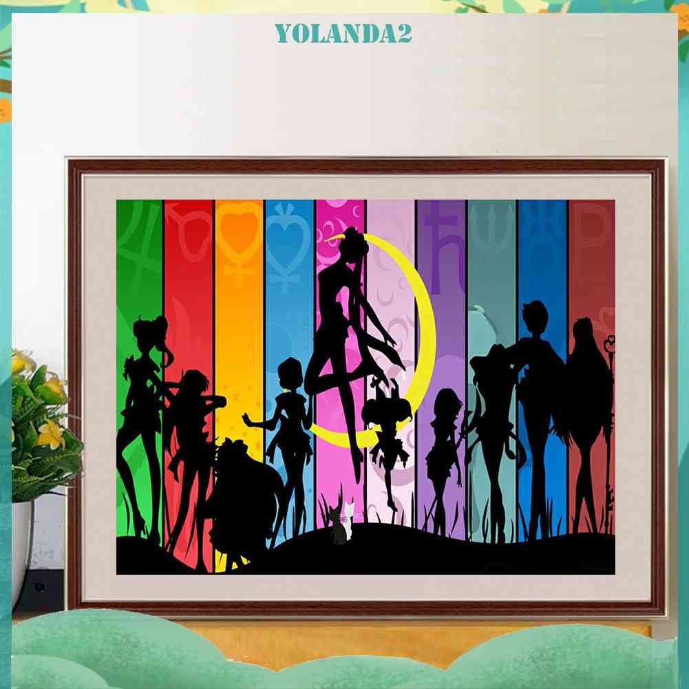 Bộ Tranh Đính Đá 5D Họa Tiết Hoạt Hình Độc Đáo DIY Dùng Trang Trí Nhà Cửa