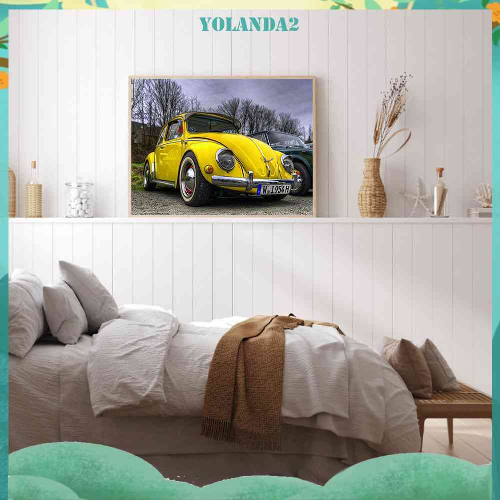 Bộ Tranh Đính Đá 5D Tự Làm Hình Bọ Rùa Volkswagen