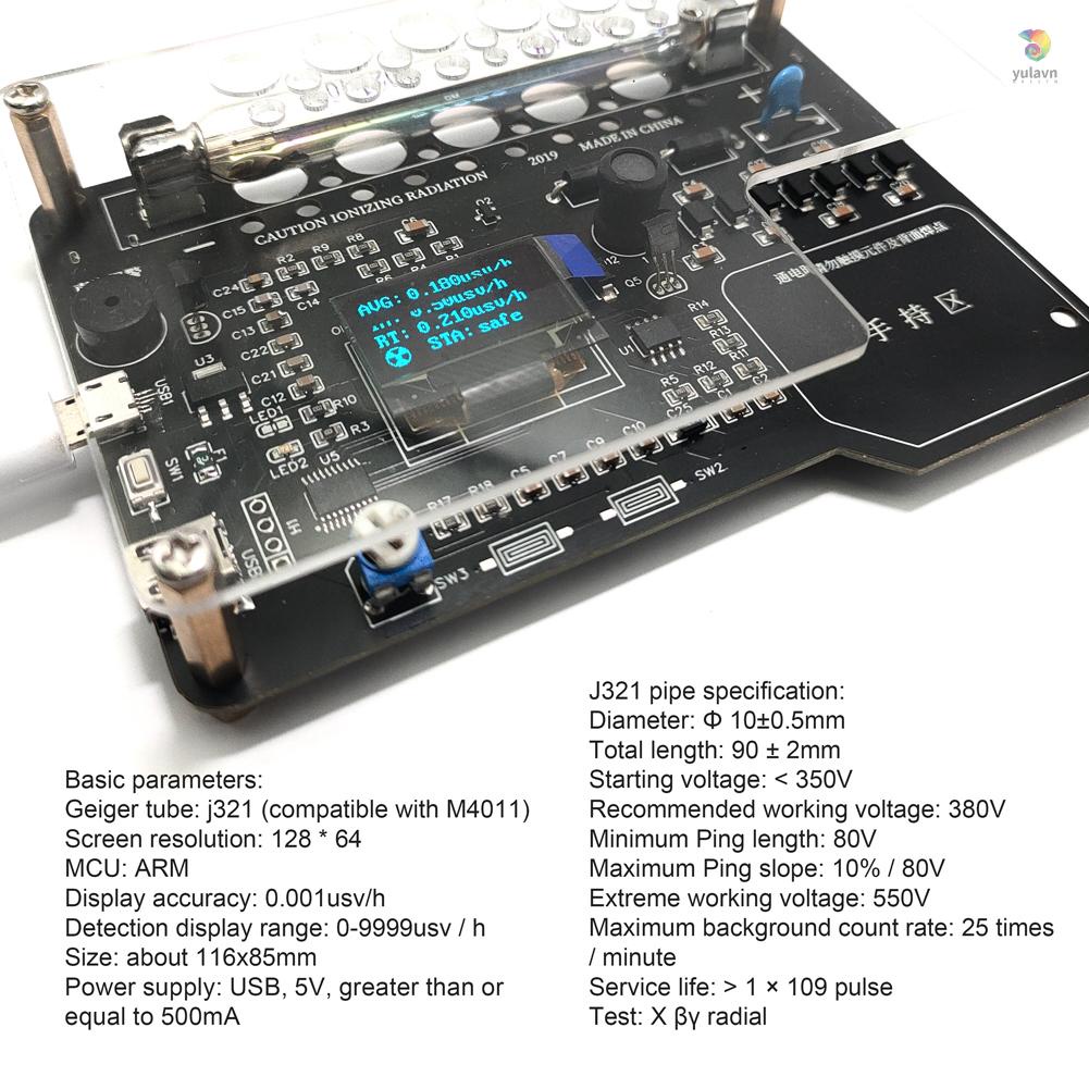 Mô Đun Đếm Bức Xạ Hạt Nhân X-rays - rays - rays Iodine 131 Tự Lắp Ráp DIY