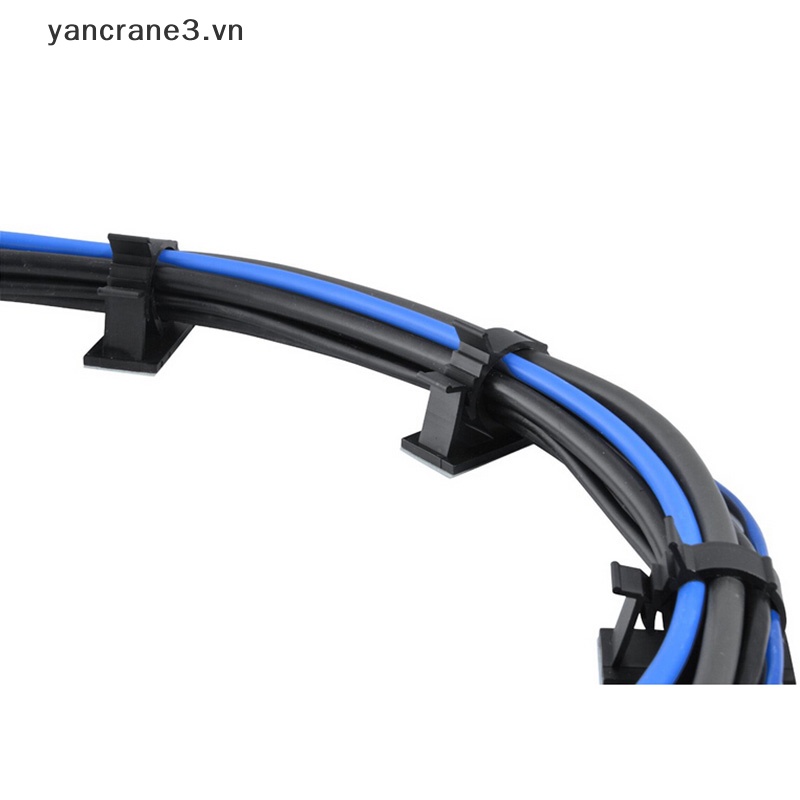 Bộ 10 Kẹp Dây Cáp Nylon Màu Đen Có Thể Điều Chỉnh Được yancrane3.vn