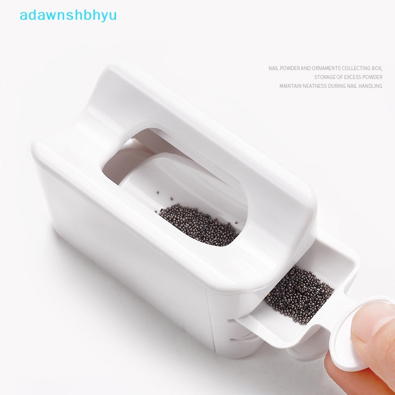 Hộp Đựng Phụ Kiện Trang Trí Móng Tay Hai Tầng Đính Kim Sa Lấp Lánh