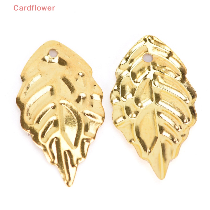 Bộ 50 Phụ Kiện Làm Trang Sức Hình Chiếc Lá Bằng Kim Loại Mới