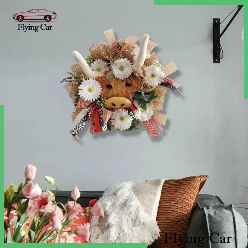 [Lzdjfmy2] Vòng Hoa Lò Xo Gắn Cửa Trước Làm Bằng Tay Kích Thước 50cm