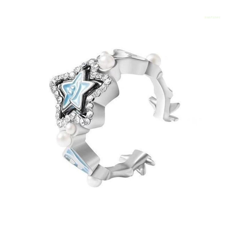 Nhẫn Hở Hình Ngôi Sao May Mắn Phong Cách Gothic Thời Trang Cho Nam Và Nữ