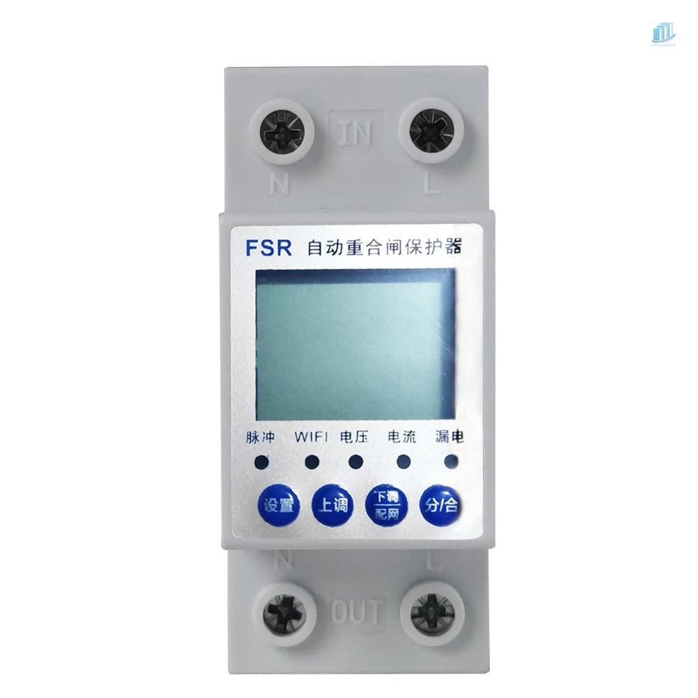 Thiết Bị Bảo Vệ Nguồn Điện Tự Động Đóng Chống Rò Rỉ Có Chức Năng Đo Hiển Thị LCD Với Chức Năng Mét (s2mwvn)