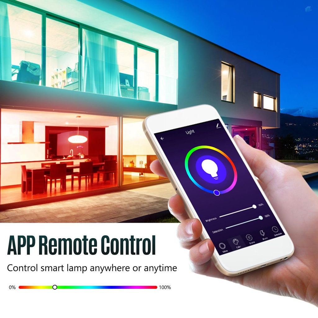 Bóng Đèn LED Thông Minh Điều Khiển Bằng Giọng Nói 9W Wi-Fi 16 Triệu Màu E27