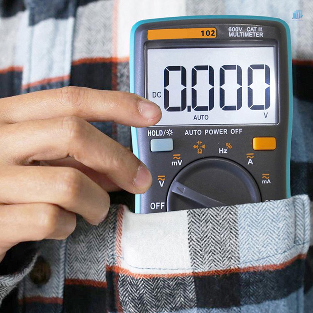 Vạn Năng Kế Kỹ Thuật Số RM102 True RMS Màn Hình LCD DMM DC AC Tự Động Đo Điện Áp (s2mwvn)