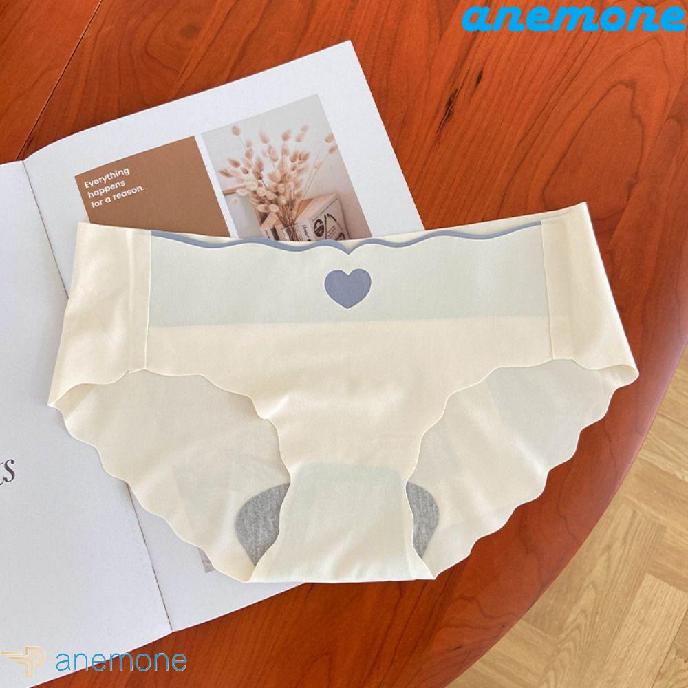 Quần Lót Cotton Màu Trơn In Họa Tiết Trái Tim Thoải Mái Dành Cho Nữ