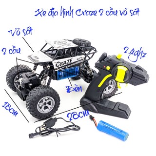 Xe Địa Hình Giảm Sóc 2 Cầu Vỏ Thép Điều Khiển Từ Xa (Nhiều Mẫu)