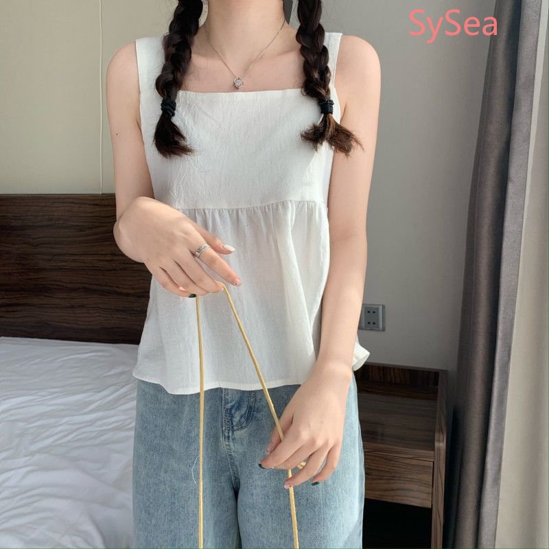 Áo Hai Dây Cổ Vuông Thắt Nơ Thời Trang Mùa Hè Cho Nữ