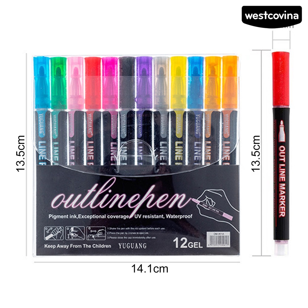 [COD]♪1 Bộ Bút Đánh Dấu Màu Sắc Tươi Sáng Không Mùi Thoải Mái DIY