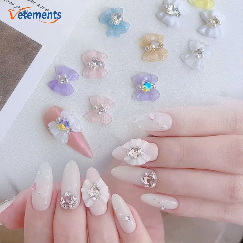 Hộp Phụ Kiện Đá Trang Trí Móng Tay 6 Màu Đẹp Mắt