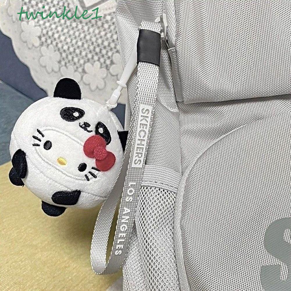 Móc Chìa Khóa Hình Gấu Trúc / Thỏ Nhồi Bông Lấp Lánh Dễ Thương