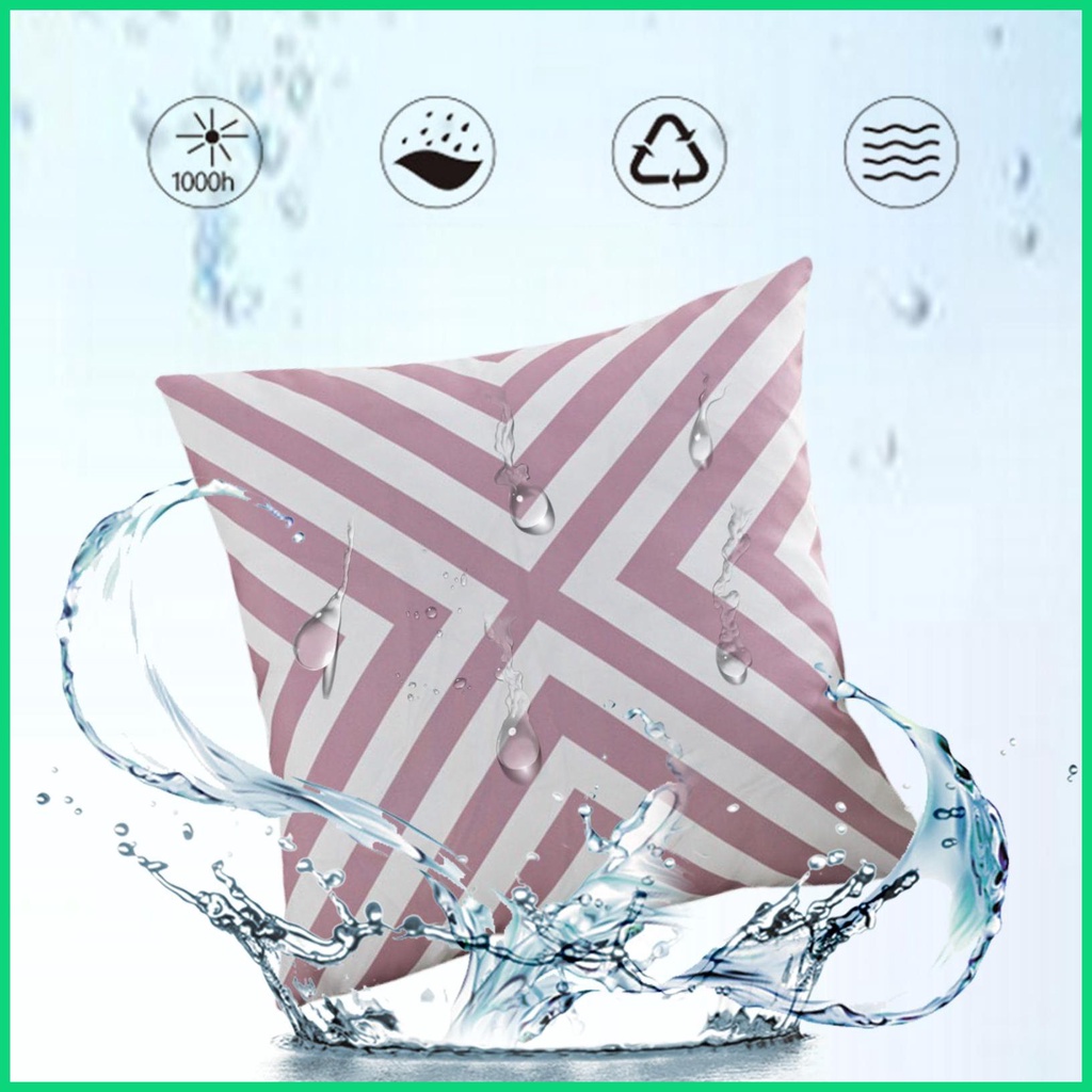 Vỏ Gối Vuông 18x18 in Họa Tiết Hình Học Chống Nước Phong Cách Boho Trang Trí Nhà Cửa