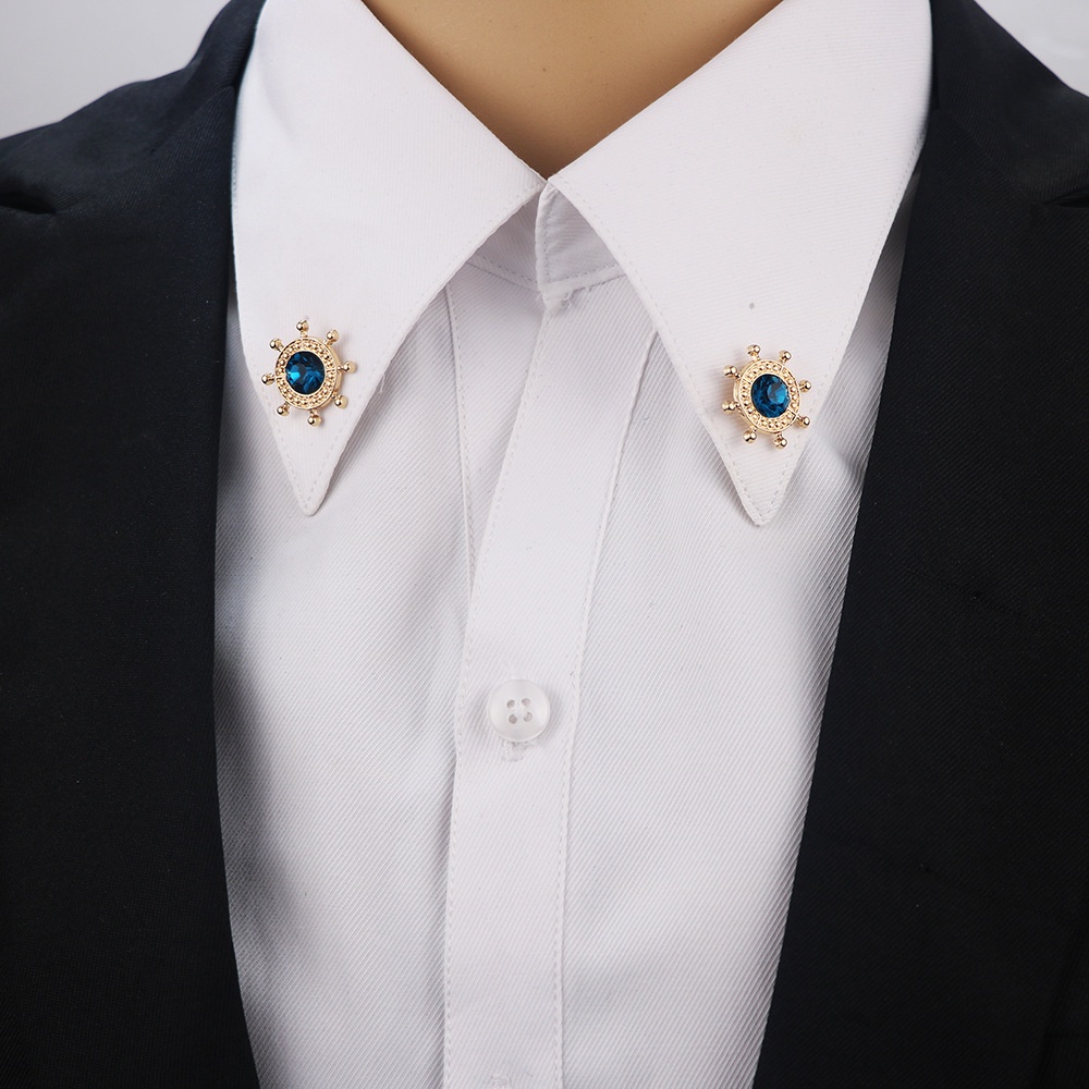 Trâm Cài Áo Hình Bánh Lái Đính Đá Sang Trọng Cho Nam Nữ