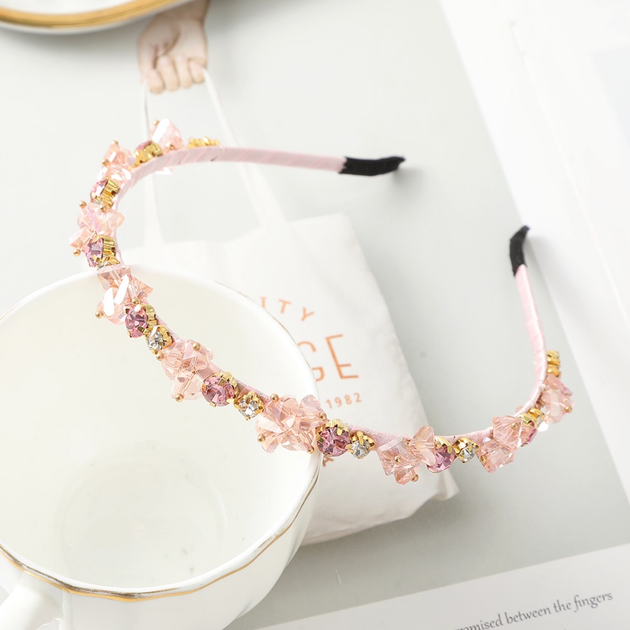 Băng Đô Cài Tóc Hợp Kim Đính Đá Pha Lê Phong Cách Hàn Quốc