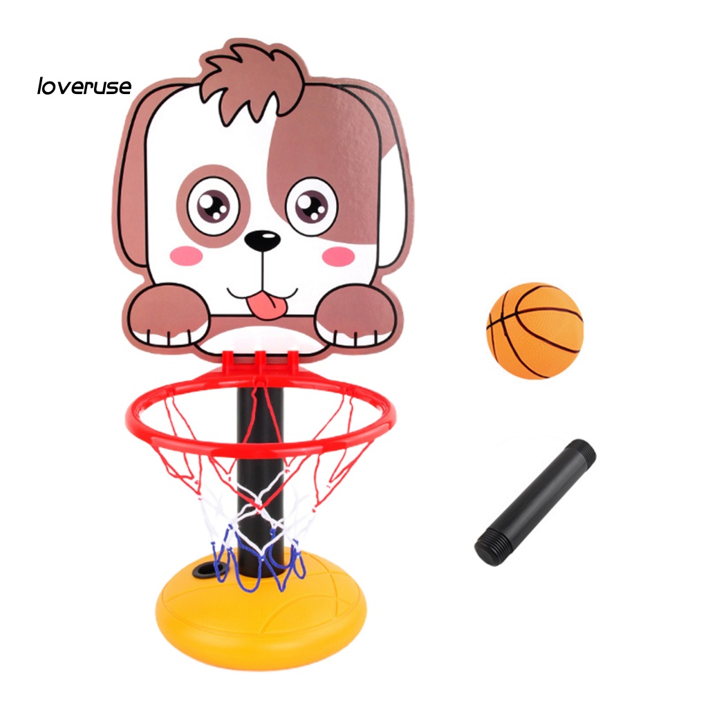 1 Set 2 Món Đồ Chơi Bóng Rổ Mini Kèm Giá Đỡ Có Thể Điều Chỉnh Độ Cao Cho Bé